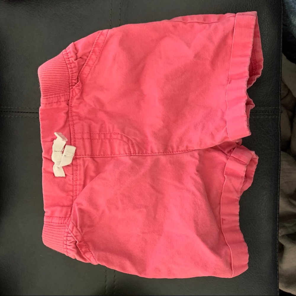 Hot pink baby girl shorts- like new!